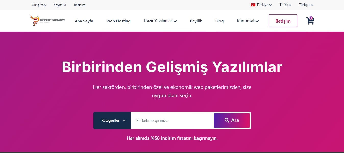 Hosting Satış & Ürün Satış Teması V2