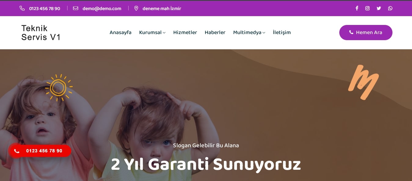 Kreş Ana Okulu Teması V2