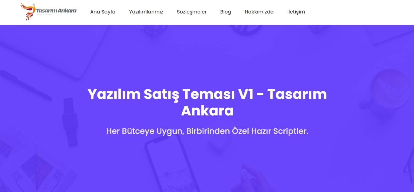 Yazılım Program Satış Tanıtım Teması V1