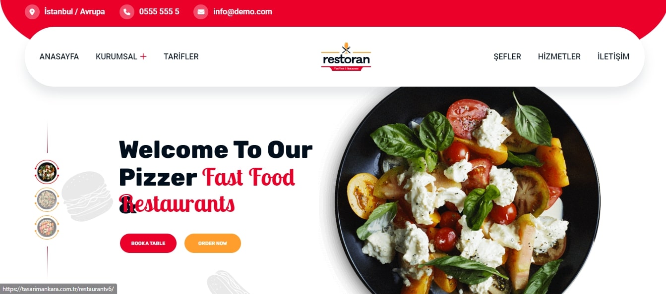 Profesyonel Restaurant Teması V6