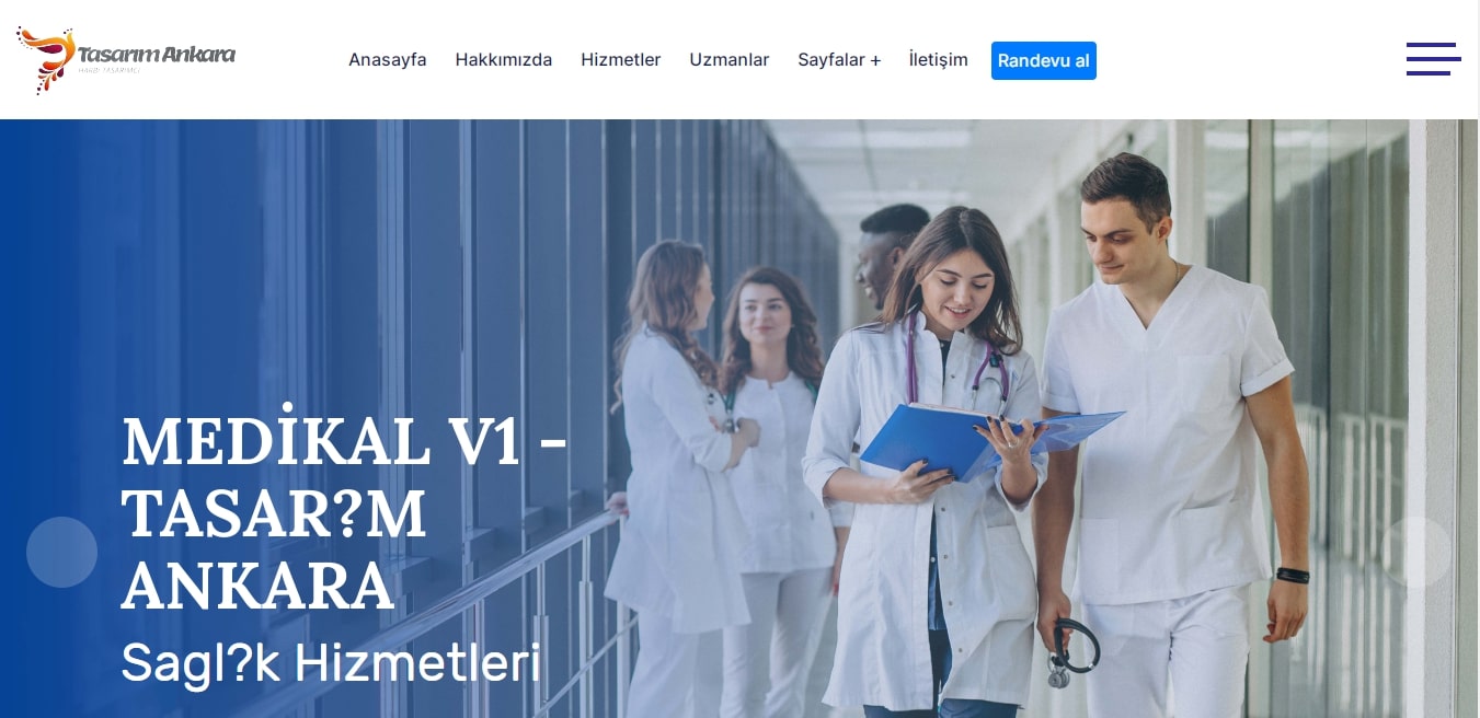Medikal Hastane Ürün Tanıtım Teması V1
