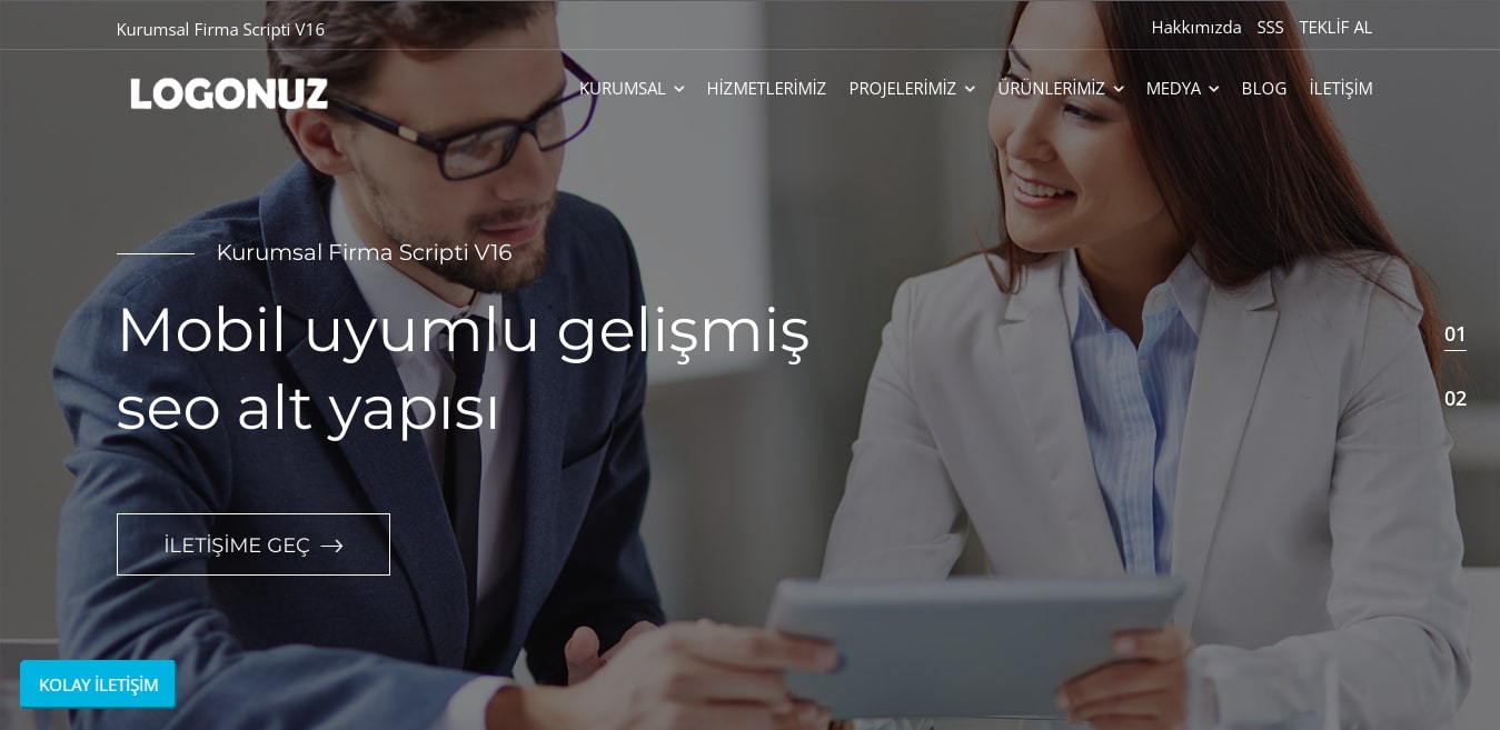 Kurumsal Firma Teması V16