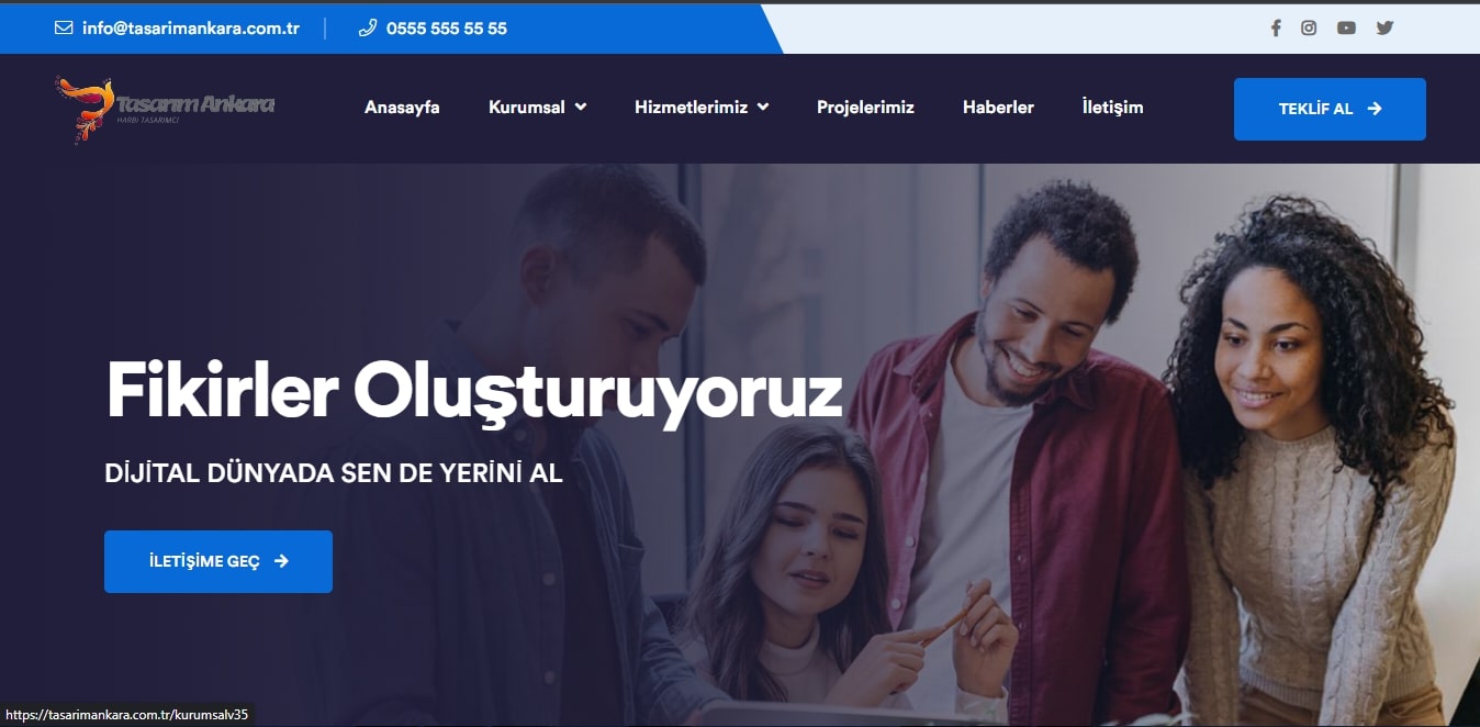 Özel Tasarımlı Kurumsal V35 Teması