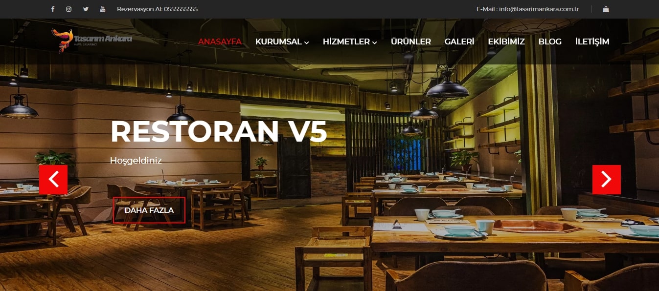 Restaurant V5 Teması