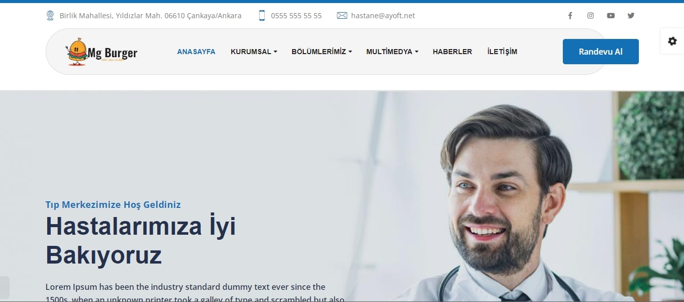 Hastane Tanıtım Teması V1