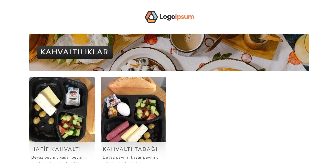 QR Yemek Menü Teması