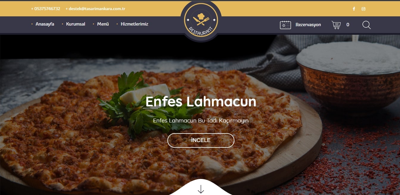 Profesyonel Restaurant Teması V2