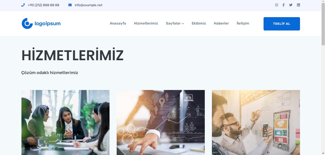 Kurumsal Firma Tanıtım Teması - 1
